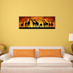 Sunset Giraffes 80x30cm(canvas) full round drill diamond painting