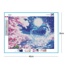 Load image into Gallery viewer, Dolphin 40x30cm(canvas) full round drill diamond painting

