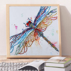 Dragonfly 30x30cm(canvas) beautiful special shaped drill diamond painting