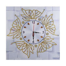 Load image into Gallery viewer, DIY Special Shaped Diamond Painting Gold Butterfly Wall Clock Craft Decor
