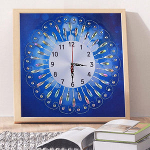DIY Special Shaped Diamond Painting Novelty Flower Wall Clock Crafts Decor