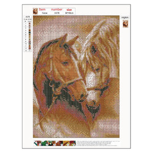 Horse 30x40cm(canvas) full round drill diamond painting