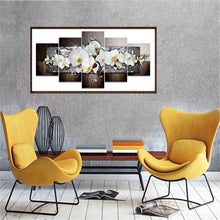 Load image into Gallery viewer, 5pcs Moth Orchid 95x45cm(canvas) full round drill diamond painting
