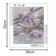 Load image into Gallery viewer, Candle Flower 30x35cm(canvas) full square drill diamond painting
