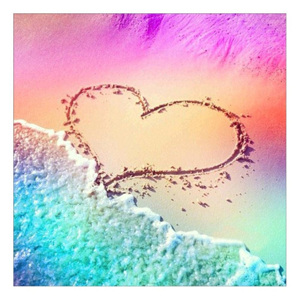 Love Beach 25x25cm(canvas) full square drill diamond painting