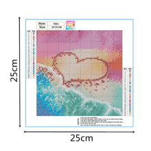 Load image into Gallery viewer, Love Beach 25x25cm(canvas) full square drill diamond painting
