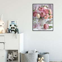 Load image into Gallery viewer, Pink Flowers 40x30cm(canvas) full round drill diamond painting
