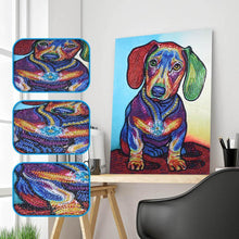 Load image into Gallery viewer, Colorful Dog 30x40cm(canvas) beautiful special shaped drill diamond painting
