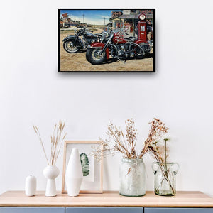 Motorcycle 40x30cm(canvas) full round drill diamond painting