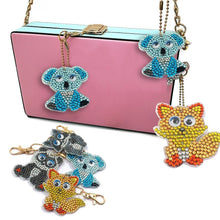 Load image into Gallery viewer, 4pcs/set DIY Full Drill Diamond Painting Cartoon Animal Key Chain Jewelry
