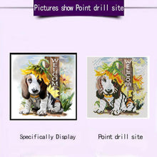 Load image into Gallery viewer, Cute Dog 25x25cm(canvas) full round drill diamond painting
