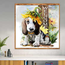 Load image into Gallery viewer, Cute Dog 25x25cm(canvas) full round drill diamond painting
