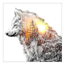 Load image into Gallery viewer, Novelty Wolf 30x30cm(canvas) full round drill diamond painting
