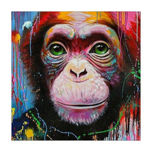 Load image into Gallery viewer, Monkey Animal 30x30cm(canvas) full round drill diamond painting
