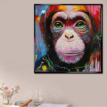 Load image into Gallery viewer, Monkey Animal 30x30cm(canvas) full round drill diamond painting
