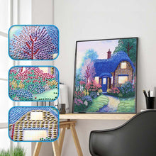 Load image into Gallery viewer, Vintage House 30x30cm(canvas) beautiful special shaped drill diamond painting
