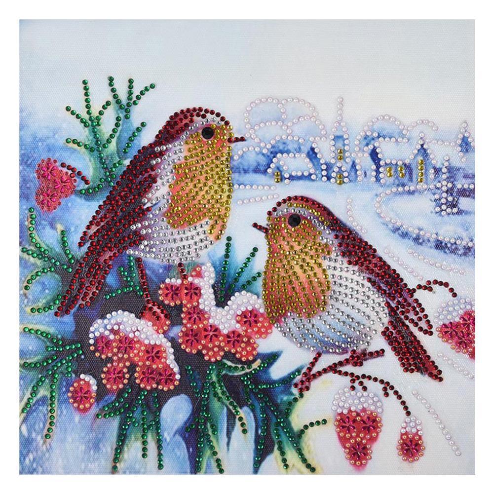 Spring Birds 30x30cm(canvas) beautiful special shaped drill diamond painting