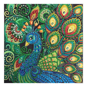 Peacock 30x30cm(canvas) beautiful special shaped drill diamond painting