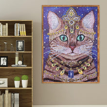 Load image into Gallery viewer, Noble Cat 30x40cm(canvas) beautiful special shaped drill diamond painting
