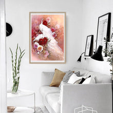 Load image into Gallery viewer, White Peacock 30x40cm(canvas) full square drill diamond painting
