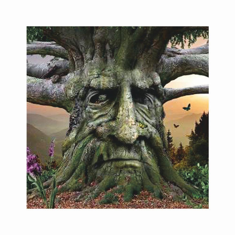 Tree and Man 30x30cm(canvas) full square drill diamond painting