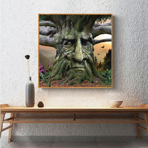 Tree and Man 30x30cm(canvas) full square drill diamond painting