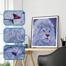 Load image into Gallery viewer, Lion 30x30cm(canvas) beautiful special shaped drill diamond painting
