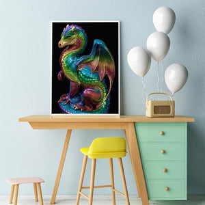 Colorful Dinosaur 30x40cm(canvas) full square drill diamond painting