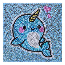 Load image into Gallery viewer, Cute Whale 15x15cm(canvas) full special shaped drill diamond painting
