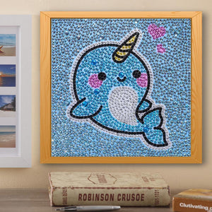 Cute Whale 15x15cm(canvas) full special shaped drill diamond painting