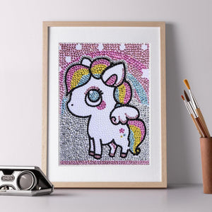 Pink Horse 15x20cm(canvas) full special shaped drill diamond painting