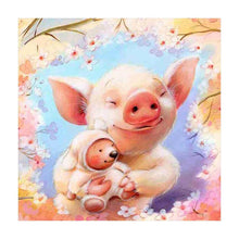 Load image into Gallery viewer, Lovely Pig 30x30cm(canvas) full square drill diamond painting
