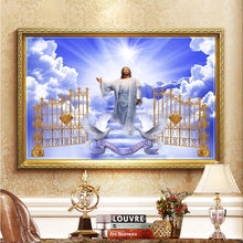 Load image into Gallery viewer, Religion Door 40x30cm(canvas) full round drill diamond painting
