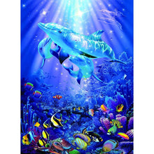 Load image into Gallery viewer, Dolphin 30x40cm(canvas) full square drill diamond painting

