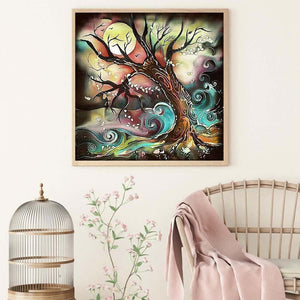Tree 35x35cm(canvas) full round drill diamond painting