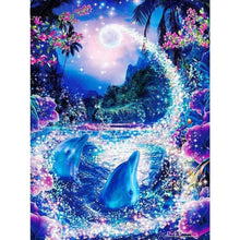 Load image into Gallery viewer, Dolphin 30x40cm(canvas) full round drill diamond painting
