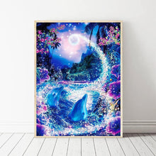 Load image into Gallery viewer, Dolphin 30x40cm(canvas) full round drill diamond painting
