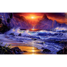 Load image into Gallery viewer, Sea Wave 40x30cm(canvas) full round drill diamond painting
