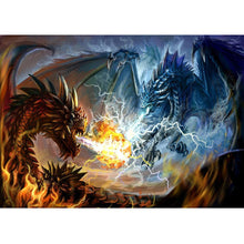 Load image into Gallery viewer, 2 Dragons Duel 30x40cm(canvas) full square drill diamond painting
