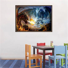 Load image into Gallery viewer, 2 Dragons Duel 30x40cm(canvas) full square drill diamond painting
