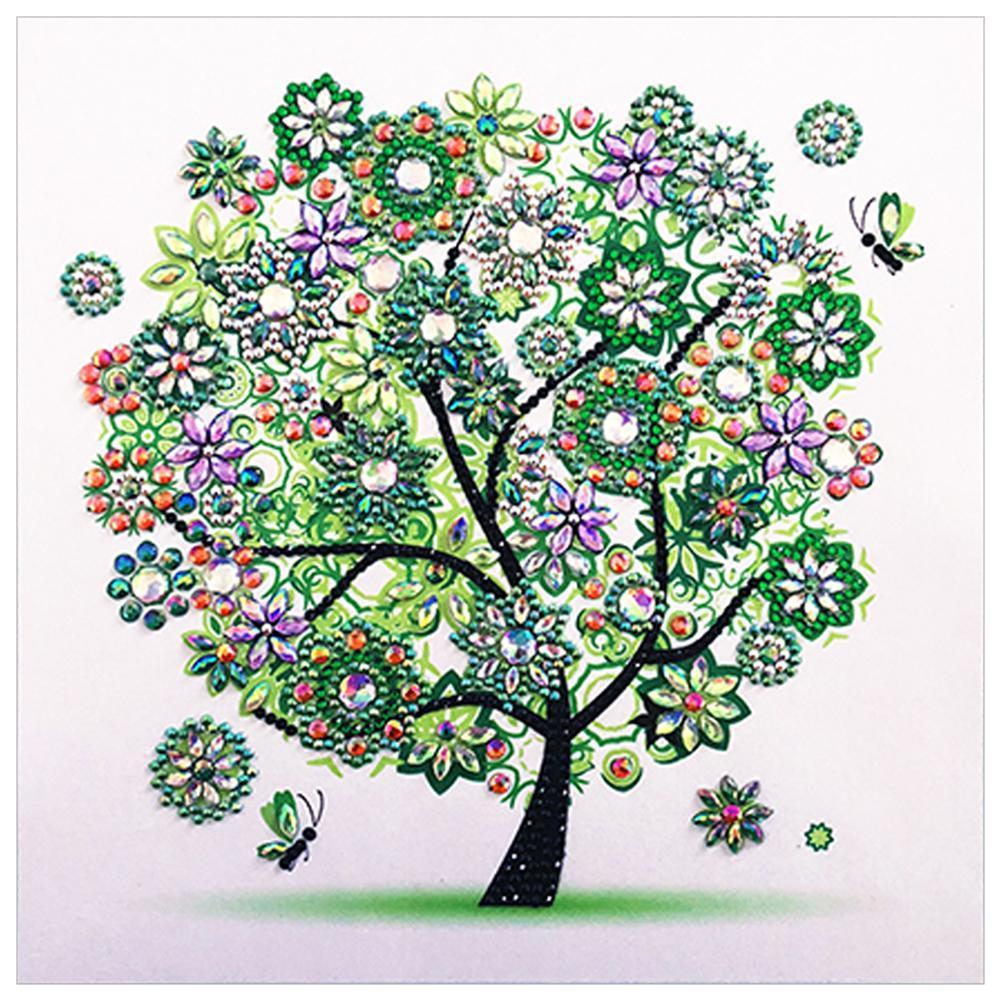 Tree Spring 30x30cm(canvas) beautiful special shaped drill diamond painting