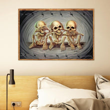 Load image into Gallery viewer, Skull 40x30cm(canvas) full round drill diamond painting
