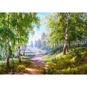 Landscape Tree 30x40cm(canvas) full round drill diamond painting