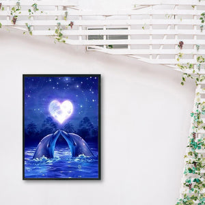 Dolphin Love 40x30cm(canvas) full round drill diamond painting
