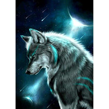 Load image into Gallery viewer, Night Wolf 30x40cm(canvas) full round drill diamond painting
