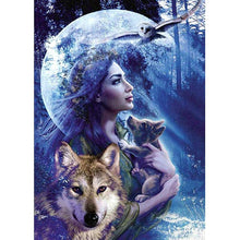 Load image into Gallery viewer, Hug Wolf 30x40cm(canvas) full round drill diamond painting
