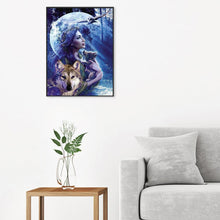 Load image into Gallery viewer, Hug Wolf 30x40cm(canvas) full round drill diamond painting
