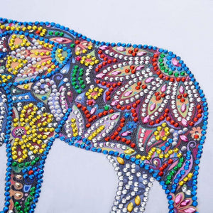 Elephant 25x25cm(canvas) beautiful special shaped drill diamond painting