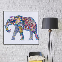Load image into Gallery viewer, Elephant 25x25cm(canvas) beautiful special shaped drill diamond painting
