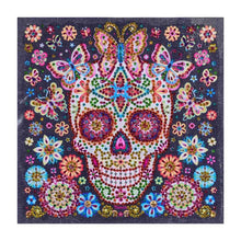 Load image into Gallery viewer, Flower Skull 25x25cm(canvas) beautiful special shaped drill diamond painting
